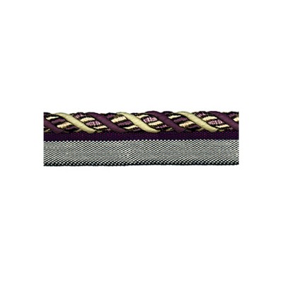 Decorative Flange Cord 8mm - Mulberry Avocado