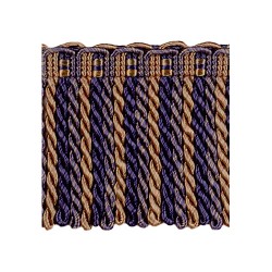 Bullion Fringe - Navy Taupe