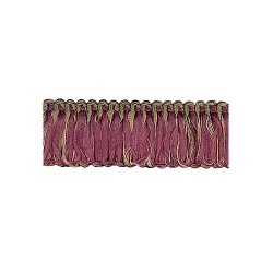 Organdy Loop Fringe - Mulberry Avocado