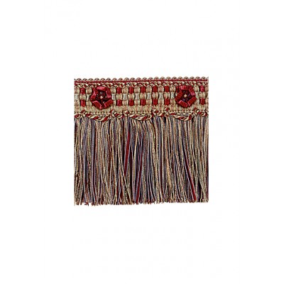 Organdy Cut Fringe with Rosette - Cherrywood 