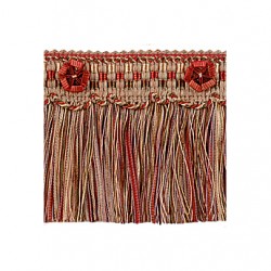 Organdy Cut Fringe with Rosette - Turkish Delight