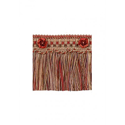 Organdy Cut Fringe with Rosette - Turkish Delight