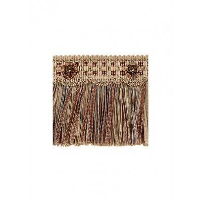 Organdy Cut Fringe with Rosette - Mocha Gold