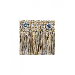 Organdy Cut Fringe with Rosette - Blue Heaven