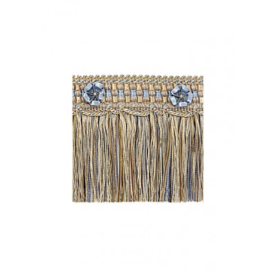 Organdy Cut Fringe with Rosette - Blue Heaven