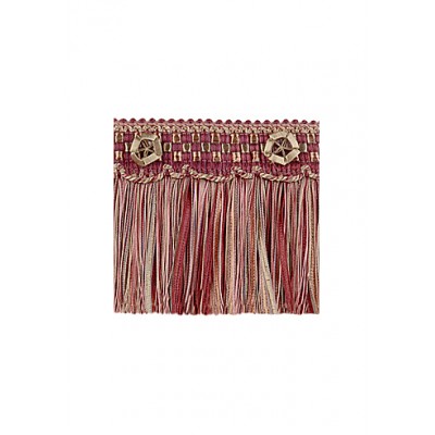 Organdy Cut Fringe with Rosette -  Mulberry Avocado