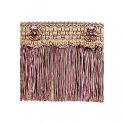 Organdy Cut Fringe with Rosette - Harlequin