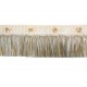 Organdy Cut Fringe with Rosette - White Dove