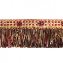 Organdy Cut Fringe with Rosette - Cherrywood 