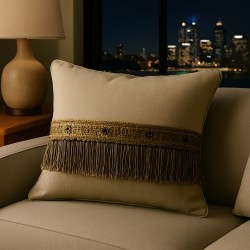 Organdy Cut Fringe with Rosette - Cinnamon Story