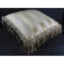 Organdy Cut Fringe with Rosette -  Mulberry Avocado