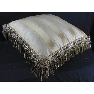 Organdy Cut Fringe with Rosette - Chocolate Delight