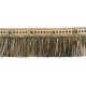 Organdy Cut Fringe with Rosette - Chocolate Delight