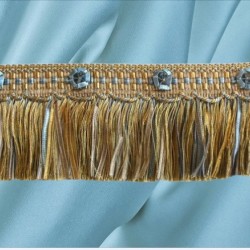 Organdy Cut Fringe with Rosette - Blue Heaven