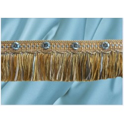 Organdy Cut Fringe with Rosette - Blue Heaven