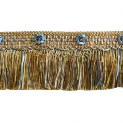 Organdy Cut Fringe with Rosette - Blue Heaven