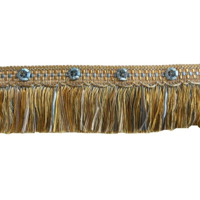Organdy Cut Fringe with Rosette - Blue Heaven