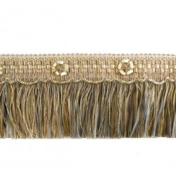 Organdy Cut Fringe with Rosette - Golden Mist