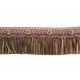 Organdy Cut Fringe with Rosette -  Mulberry Avocado