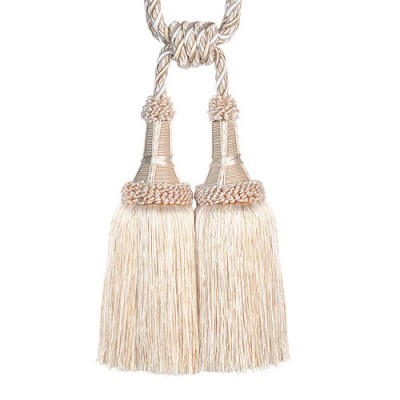 Double Tassel Tieback - White Dove