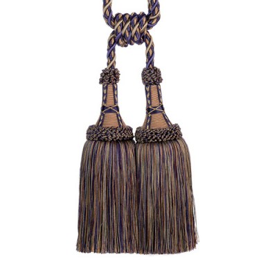 Double Tassel Tieback - Navy Taupe