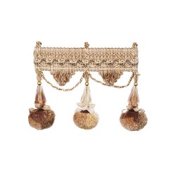 Jewel Beaded Fringe - Golden Mist