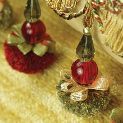 Jewel Beaded Fringe - Red Sherbert