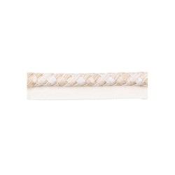 Flanged Piping Cord 8mm - White Dove