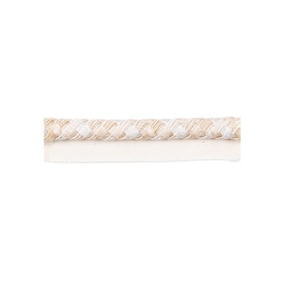 Flanged Piping Cord 8mm - White Dove