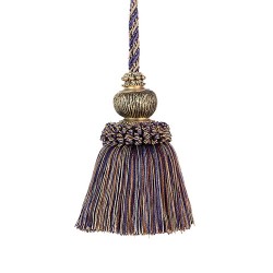 Decorative Key Tassel - Navy Taupe