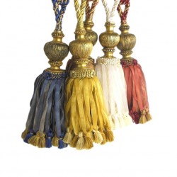 Large Single Tassel Tieback - 11 Colours