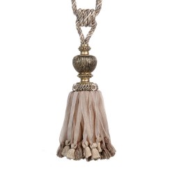 Large Single Tassel Tieback - Golden Mist