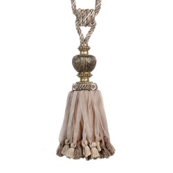 Large Single Tassel Tieback - Golden Mist