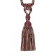 Tassel Tieback with Beads - Mulberry Avocado