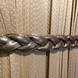 Faux Leather Tieback - Deep Bronze