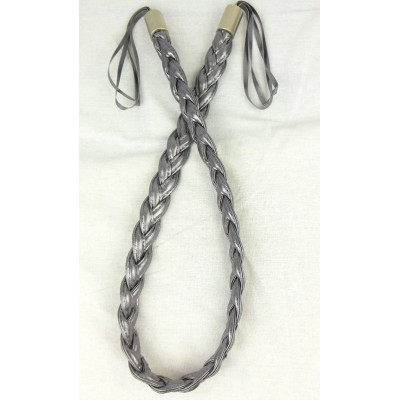 Faux Leather Tieback - Pewter