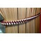 Faux Leather & Suede Rope Tieback - Burgundy & Gold