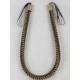 Faux Leather & Suede Rope Tieback - Brown & Beige