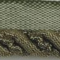 Metallic Flanged Cord -  Olive