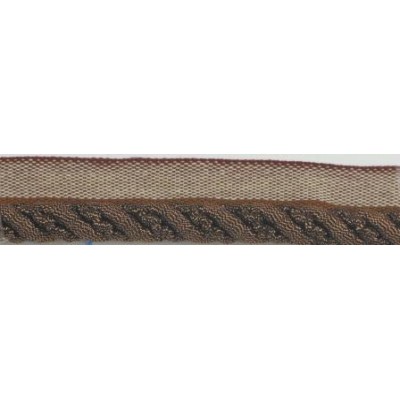 Metallic Flanged Cord - Brown
