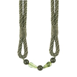 Metallic Rope Tieback - Olive
