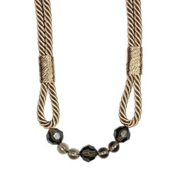 Rope Tieback with Beads -  Khaki