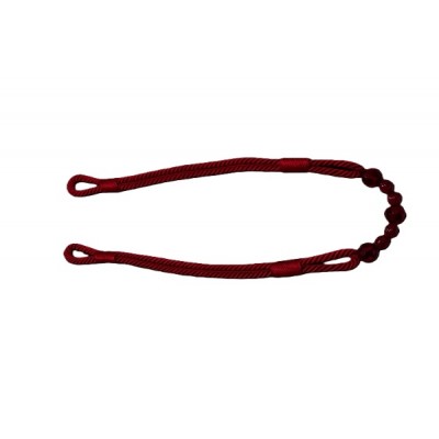 Burgundy Beaded Rope Curtain Tieback