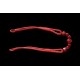 Coral Red Beaded Rope Curtain Tieback