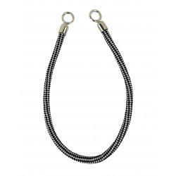 Drapery Rope Tieback - Black/Silver