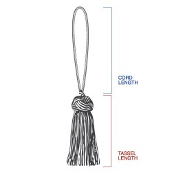 Decorative Key Tassel - Quicksilver